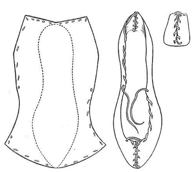 Fig. 8. Rawhide Shoe (bróg úírleathair). National Museum 1908 : 247. Aran Islands, Co. Galway.