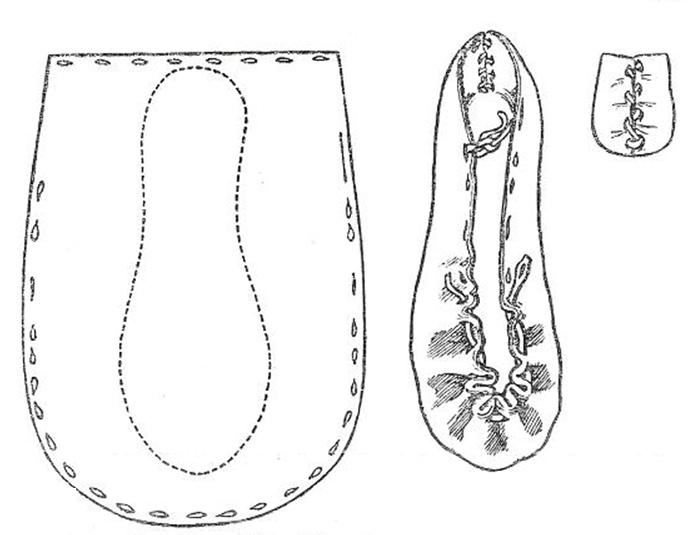 Fig. 9. Shoe : Type 4. National Museum 1945 : 360. Ballyhagan, Co. Kildare.