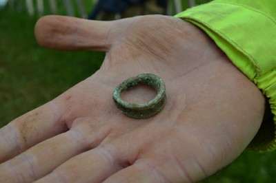 Complete copper alloy ringer ring.