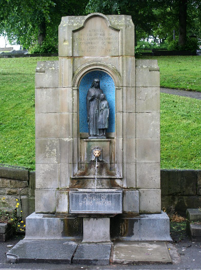 St. Ann’s Well as it appears today. It’s geothermal spring rises at a constant temperature of 28 °C (82 ºF).
